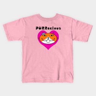 PURRecious - orange Kids T-Shirt